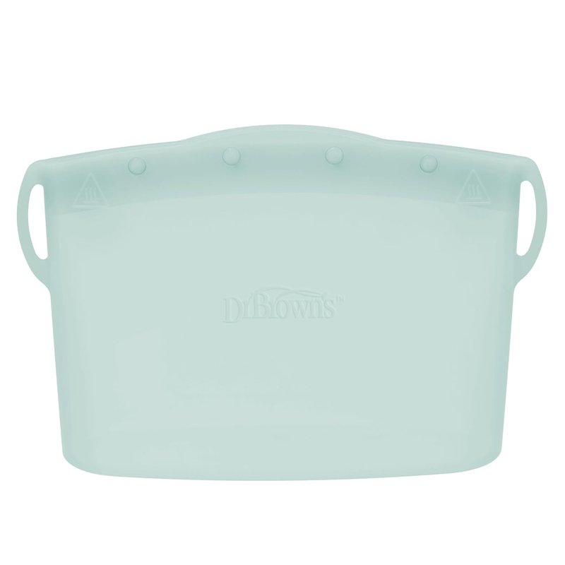 Dr. Brown's Microwave Steam Sterilizer Bag - Reusable Silicone for Baby Bottles & Pump Parts | 5 Pack