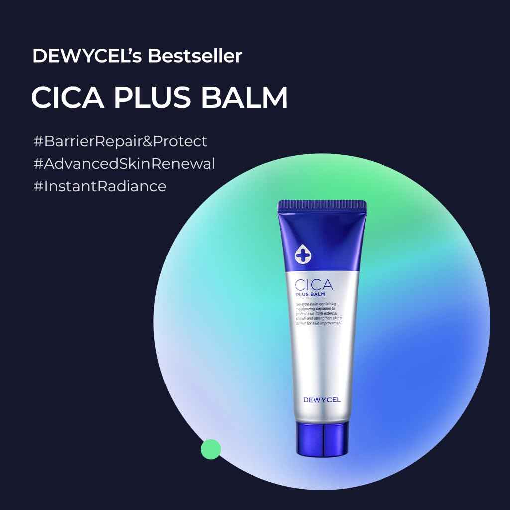 DEWYCEL CICA PLUS BALM with Vitamin C inducer | Premium Korean Day and Night Moisturizer | Centella asiatica, Madecasoside, hyaluronic acid | 1.70 fl oz / 50 ml