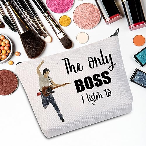 JNIAP Singer Fans Cosmetic Makeup Bag Rock Music Lover Gifts The Only Boss I Listen To Music Zipper Pouch Bag Singer Merchandise (the only boss)