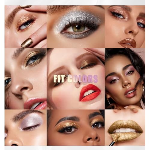 Liquid Glitter Eyeshadow - Metallic Shimmer Formula Waterproof & Smudge-Proof Long-Lasting Eye Makeup for Festivals, Parties (01#MILKY WAY)