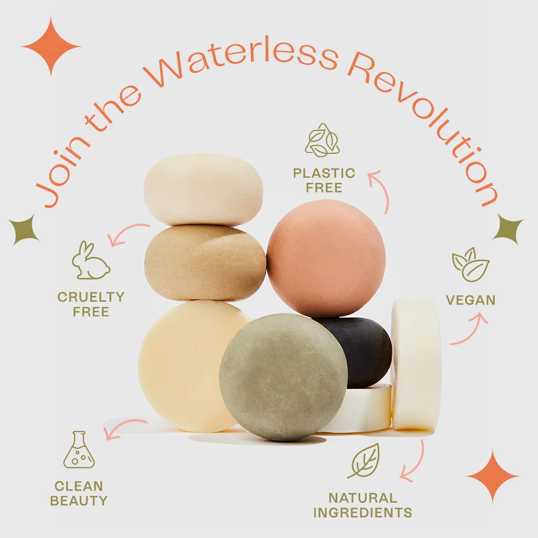 Purifying Shampoo Bar & Balanced Moisture Conditioner Bar - Oil Control Hair Care | Vegan & Eco-Friendly