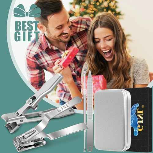 Stocking Stuffers 2025, Toenail Clippers for Thick Toenails for Seniors - Wide Jaw Nail Clippers for Men & 360 Degree Rotary Toenail Clippers for Seniors, Christmas Xmas Presents Gifts for Adults