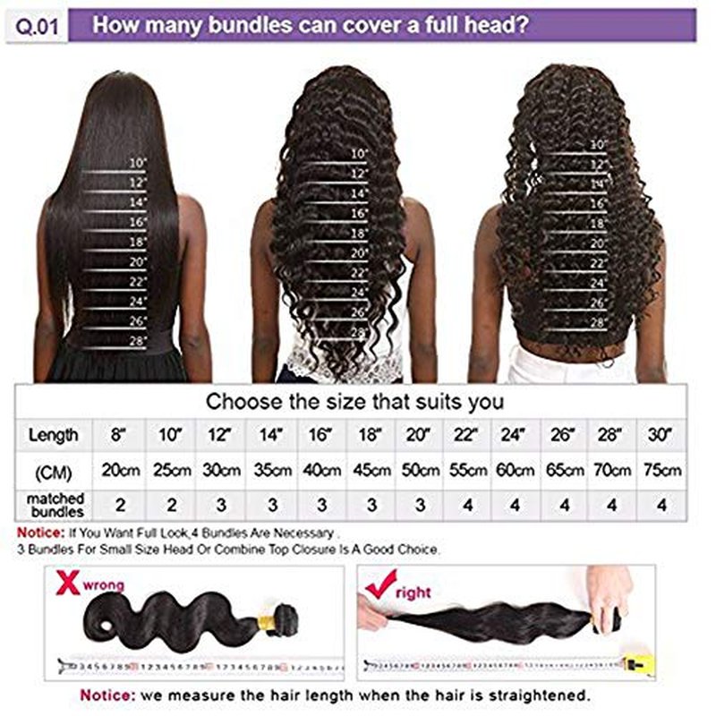 Aatifa 9A Brazilian Deep Wave 3 Bundles Human Hair with 4X4 Free Part Lace Closure Unprocessed Virgin Deep Wave Bundles Hair Natural Color, lace closure, (24/26/28+20 Inch)