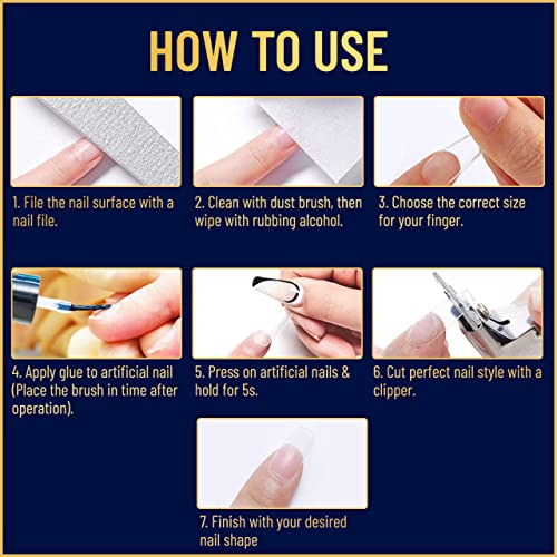 Valitic Strong Nail Glue and Strengthener - Quick Dry Brush On Gel for Long Lasting Nails - Adhesive Bond for False Nails - Strengthener for Nail Tips - 1 PACK