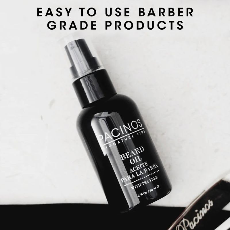 Pacinos Beard Oil - Natural Hair Growth Moisturizing Oil - 2 Oz | Nourishing Formula