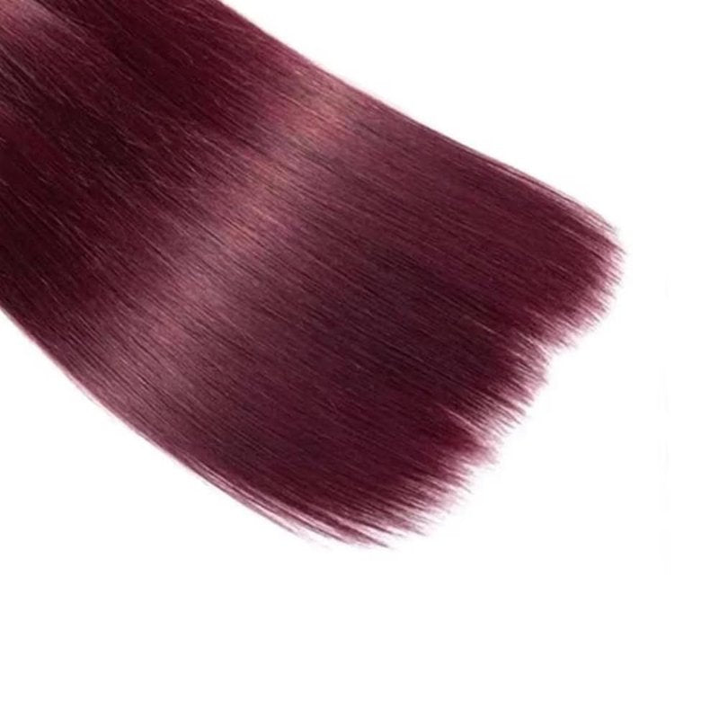 Burgundy Bundles Human Hair 99J Straight Bundles Red Human Hair Bundle 12 14 16 inch Burgundy Straight Bundle 150g