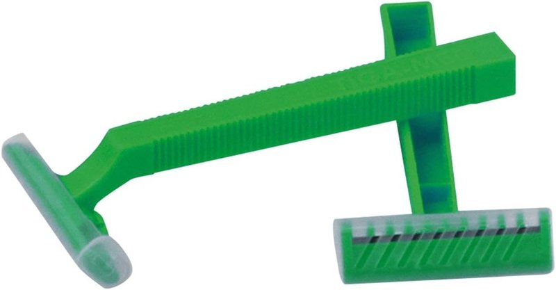 Wilkinson Hospital Disposable Razor, 100 ct, Green, Alloy Steel, Unisex