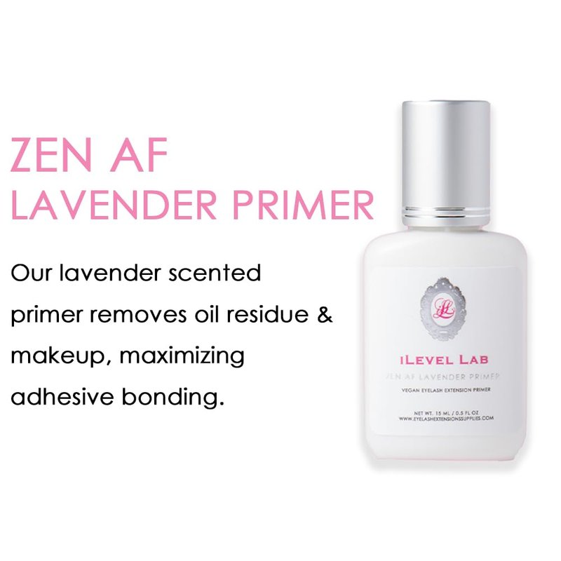 Primer for Lash Extensions by iLevel Lab 15ml - Increase Adhesive Retention | Super Primer/Cleanser | Eyelash Extension Primer | Protein Oil Remover | Professional Lash Supplies (Lavender Sented)