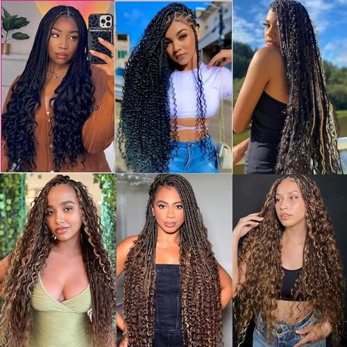 Human Braiding Hair For Boho Braids 100g Deep Wave Bulk Human Hair for Braiding 12A No Weft Curly Human Hair Extensions Wet and Wavy Boho Hair for Braiding 2 Bundles/Pack (1B-Deep Wave, 22 Inch)