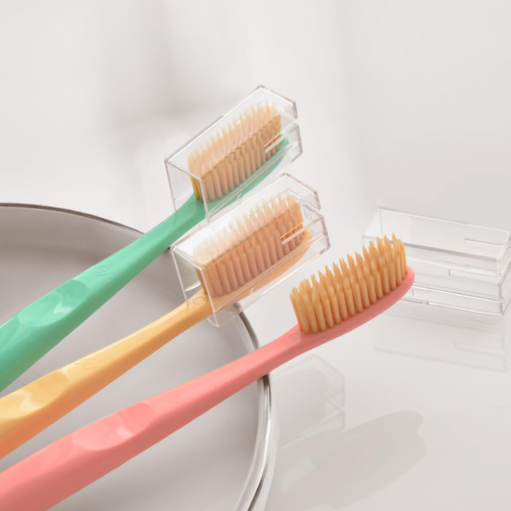 Mini Gold Toothbrush - Extra Soft Large Head with 3,200 Ultra-Fine Bristles | Ideal for Sensitive Gums | 10 Pack