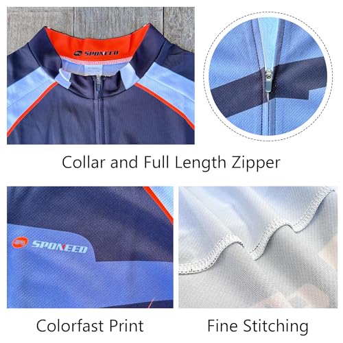 Bikes for Men Shirt Long Bike Fit Cycle Jersey Bicyle Clothes Full Zip US M Black Grey Multi