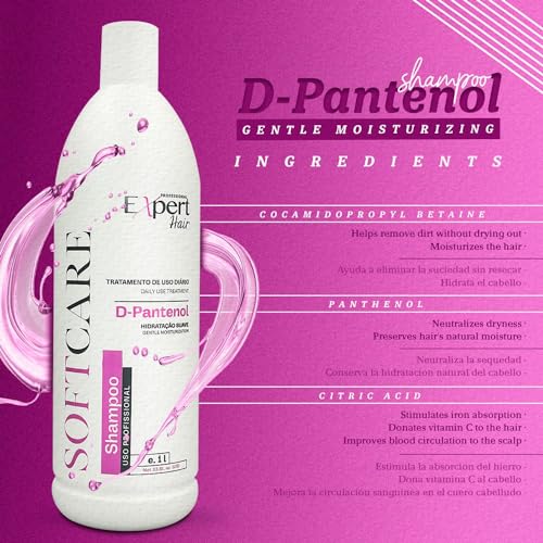 Expert Hair Soft Care Biotin Shampoo and Conditioner - Daily Routine Shampoo For Scalp Health, CLINICALLY TESTED Proven Results Products For Women & Men, Natural Routine, Color Safe 2x 33.81 fl.oz