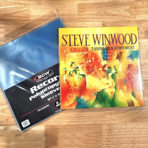 BCW 33 RPM Record Sleeves | Polypropylene Vinyl Record Outer Sleeves | 2 mil Thickness | Vinyl Record Album Protectors | (200 Pack)