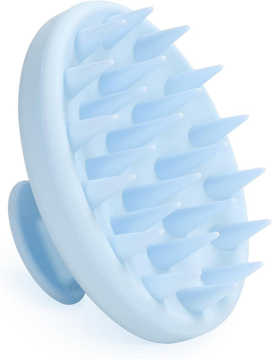 Silicone Scalp Massager, Scalp Scrubber for Hair Growth with Soft Bristles, Scalp Exfoliator Brush Dandruff Removal Shampoo Brush for Wet Dry Scalp Care (Mint Green)