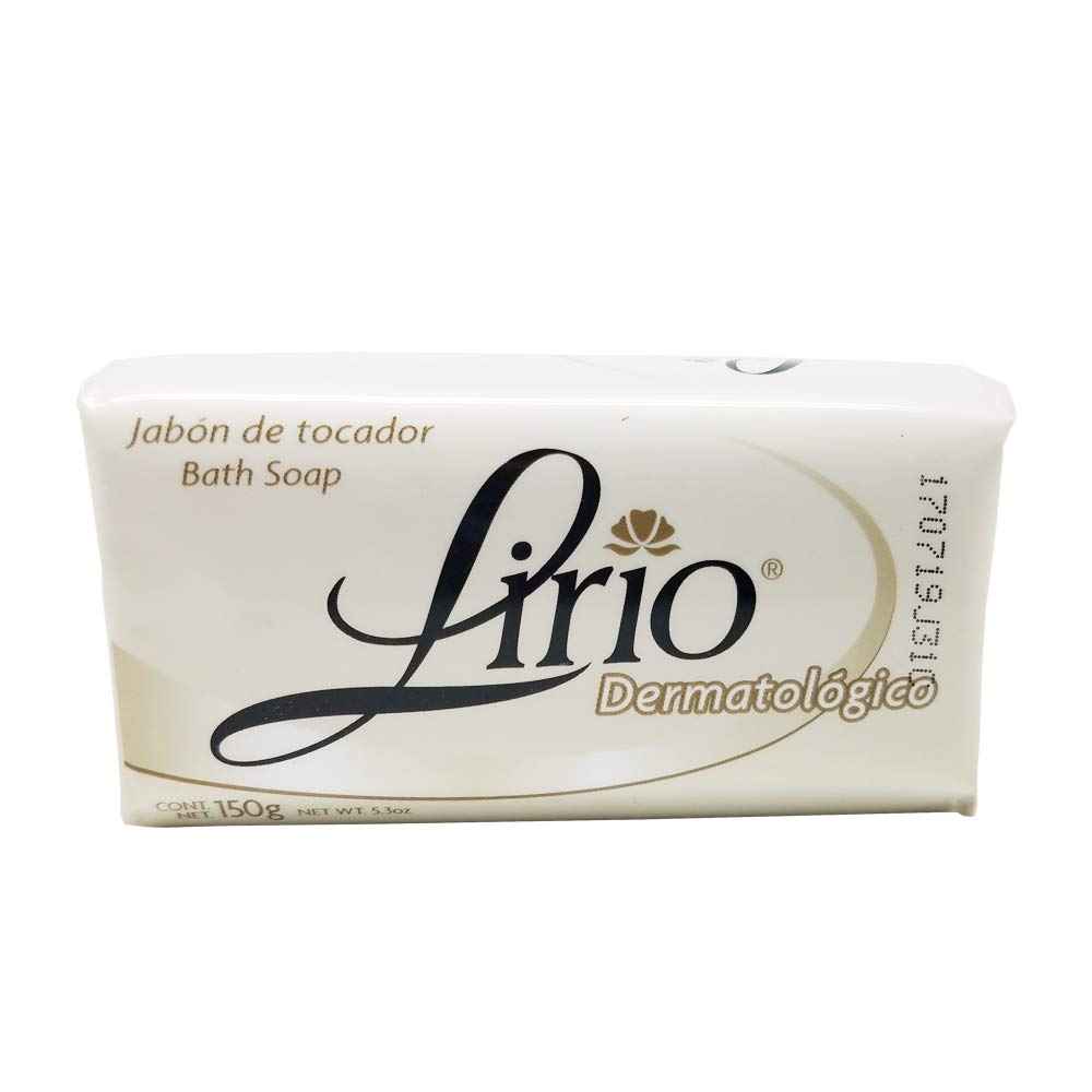 Lirio Dermatologico Bar Soap. Glycerin Enriched Antibacterial Soap. For Daily Use. Suitable for all Skin Types. 5.3 Oz. Pack of 6