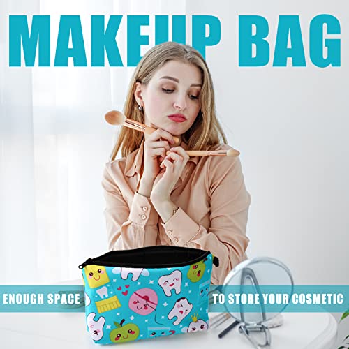 Weewooday 6 Pcs Teeth Makeup Bags Teeth Gift Graduation Teacher Gift Travel Waterproof Cosmetic Pouch Toiletry Bag Accessories Organizer Teachers Day Birthday Present for Women Girls£¨Cute Pattern£©