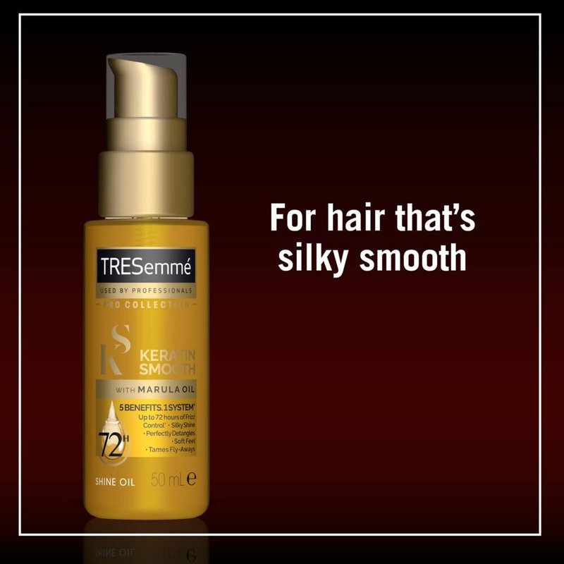 TRESemmé Pro Collection Keratin Smooth Shine Oil with keratin and marula oil for soft, shiny, frizz-free hair 50 ml