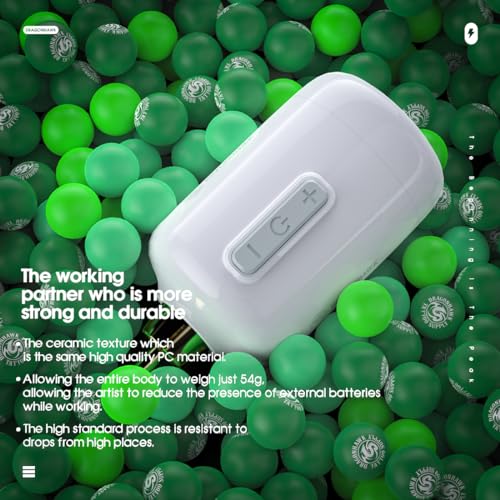 Dragonhawk B3 Tattoo Wireless Battery Power Supply, Rechargeable Cordless Tattoo Power Pack, RCA Jack 1500mAh Capacity with LED Digital Display for Tattoo Pen Gun P321