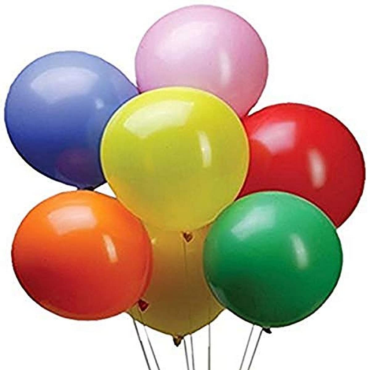 Homeford Premium Latex Balloons Plain Color, 12-inch, 12-Count, Multicolor