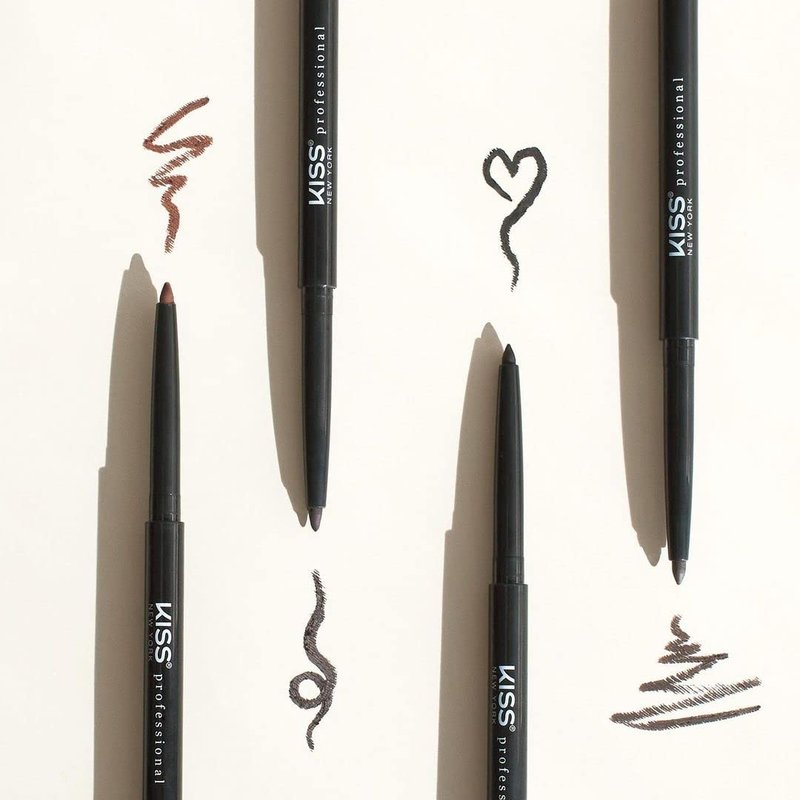 Kiss NEW YORK Pro Intense Gel Eyeliner with Built-In Sharpener, Waterproof, Smudge-Proof, Long Lasting Gel Eyeliner Pencil (Black)