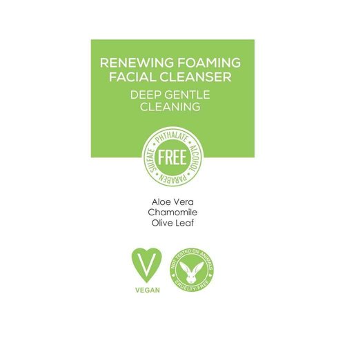 Anavita Renewing Foaming Facial Cleanser w/Natural & Organic Botanicals for Daily Skincare 6 fl oz