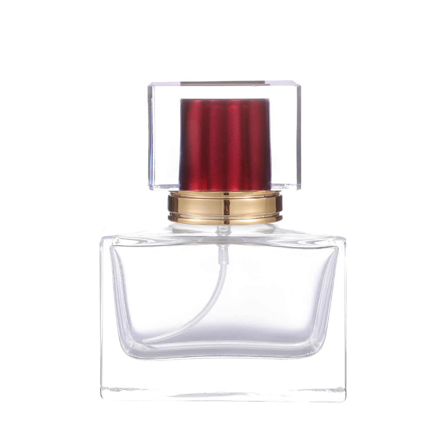 YWG Stone 30ml 1.02oz Refillable Perfume Atomizer Large Perfume Bottle for Essential Oils Perfumes Empty Clear Glass Mist Spray Bottle for Traveling Outgoing 6 Pack
