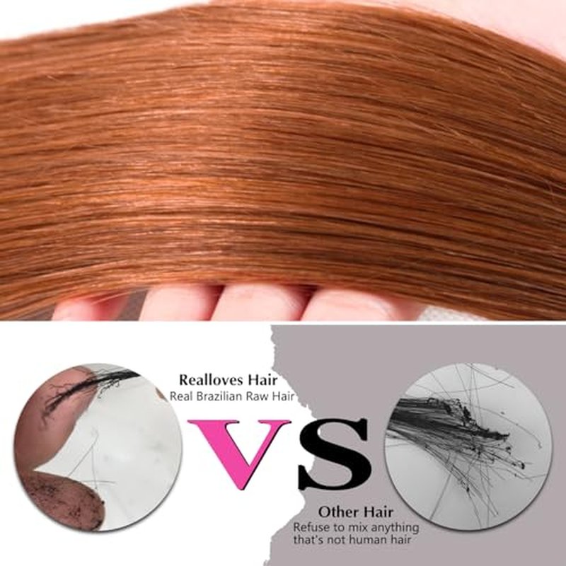 12A Brazilian Ombre Straight Human Hair Bundles with 4x4 Lace Closure 2 Tone T1B/30 Black to Brown 100% Unprocessed Virgin Remy Hair,Free Part (16 18 20+16)