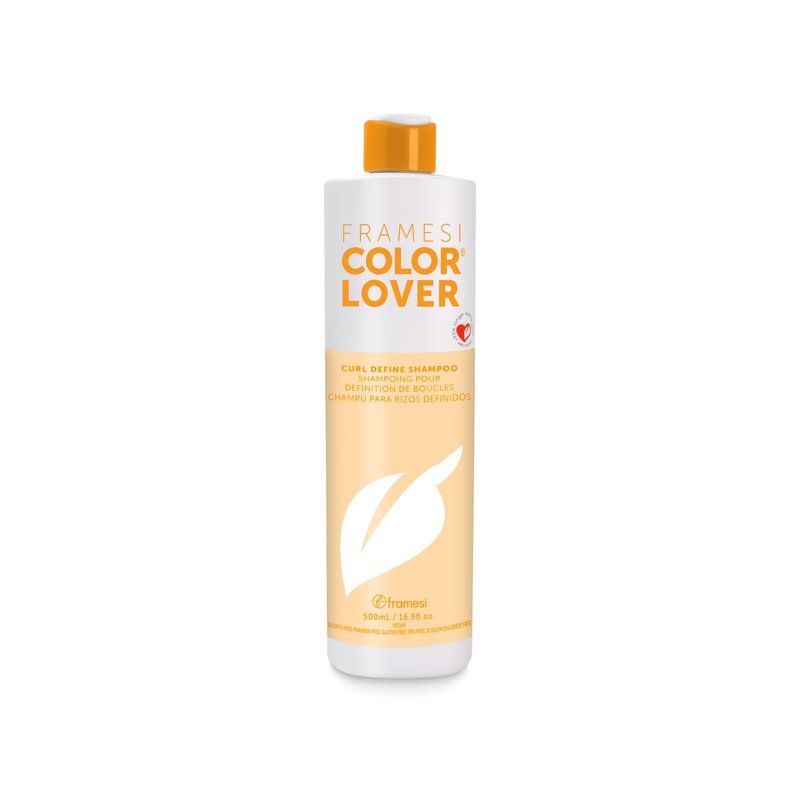 Framesi Color Lover Curl Define Shampoo - Moisturizing Curl Defining Shampoo for Color Treated Curly Hair - Sulfate Free, Vegan Formula - Frizz Control, Weightless, Non-Build-Up (16.9 Fl Oz)