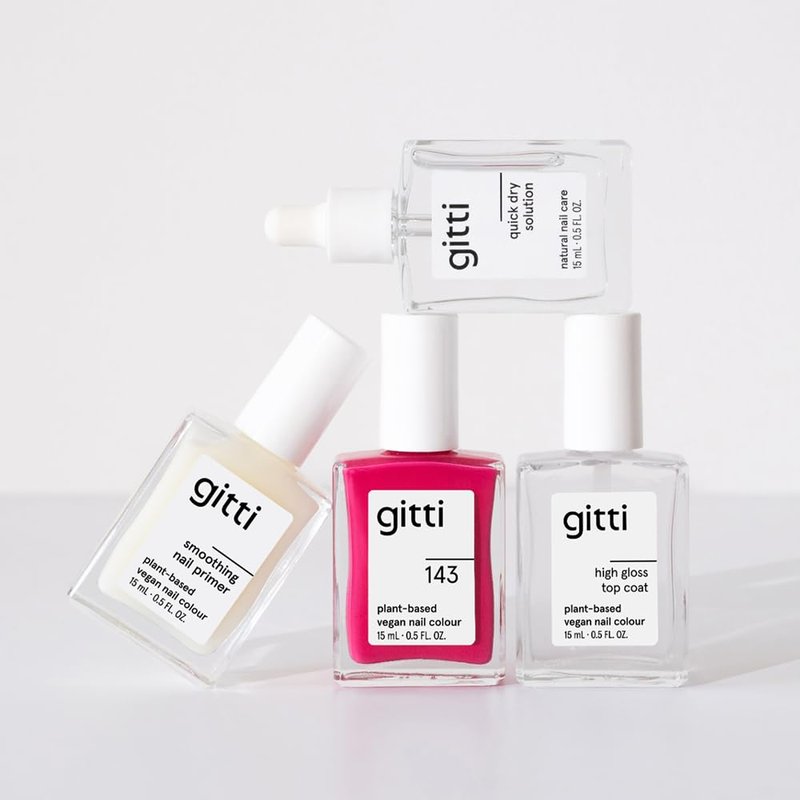 gitti High Gloss Top Coat I Plant-based, Non-Toxic, 30-Free, Based On Natural Origin Ingredients, Cruelty-Free, Vegan, Extra Long-Lasting, Prevents Chipping I Maximum Shine, Clear (0.5 fl oz)