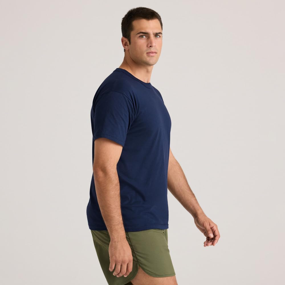 Soffe Men's 3 Pack 4.3 Oz Cotton Military Tee, Black, X-Large