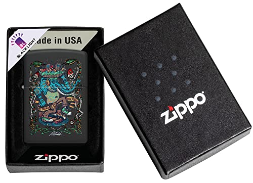Zippo unisex-adult Black Light Lighters, Black Matte Rick Rietveld Design