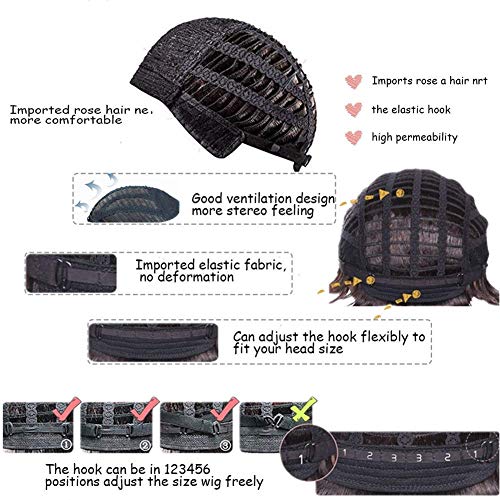 Swiking Mens Mullet Wig Light Brown Retro 70s 80s Disco Rocker Curly Punk Fancy Party Halloween Cosplay Costume Wigs (Light Brown)