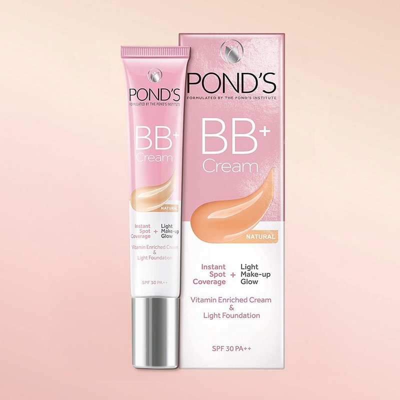 POND’S BB+ Cream Natural Shade, Light Coverage with SPF 30 PA++, 18 g (0.63 oz)