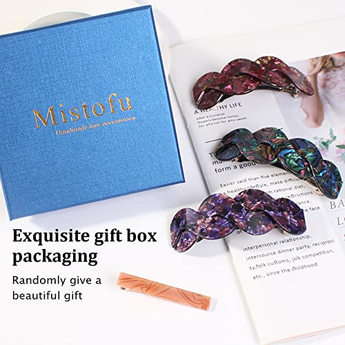 Women's Hair Barrettes - Elegant French Retro Accessories for Thick Hair Daily Wear (3pcs Large)