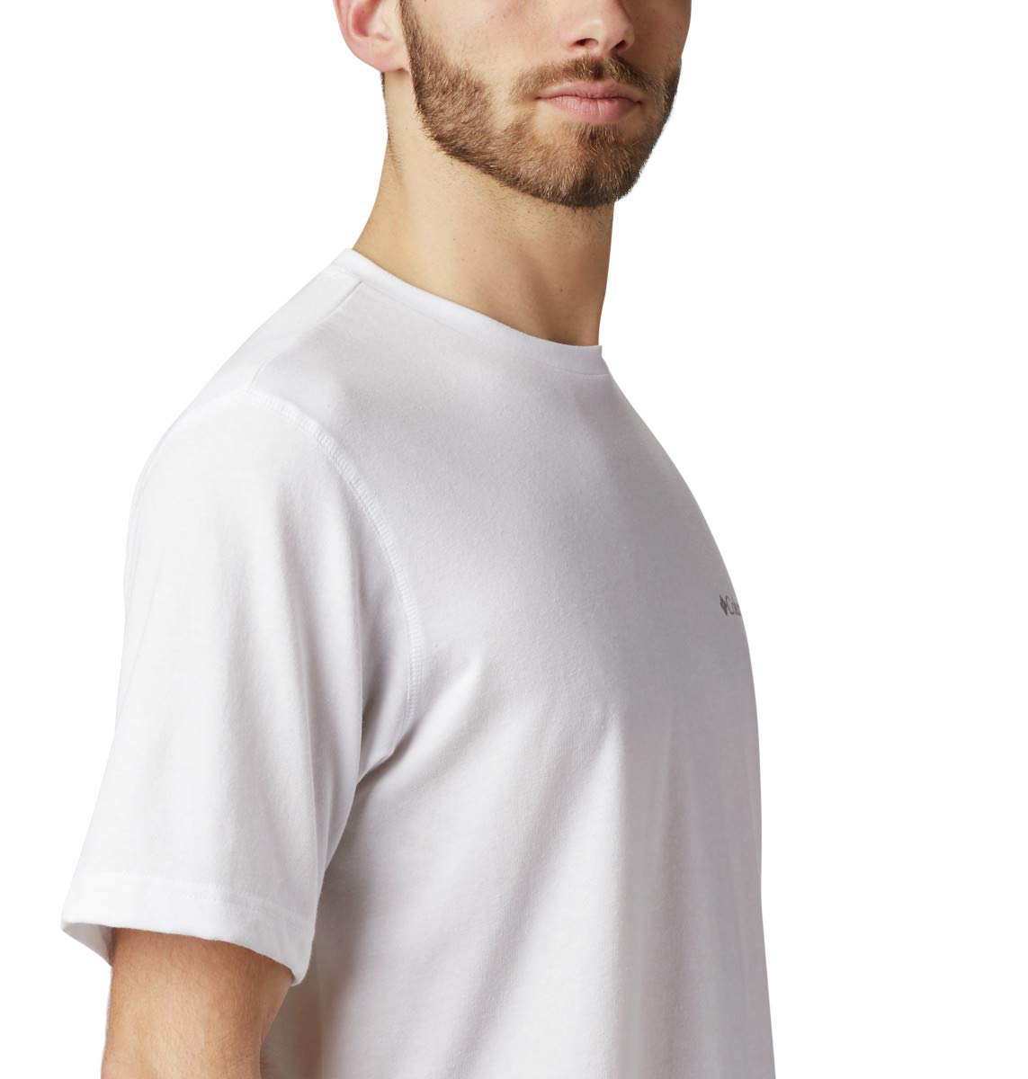 Columbia Men's Thistletown Park Crew, white, White Heather,Large