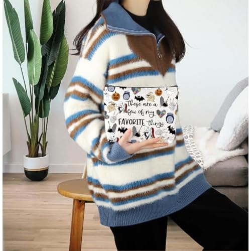 ENSIANTH Horror Movie Inspired Gift Zero Ghost Dog Makeup Bag Spooky Gift Skull Lover Travel Bag (Nightmare MU)