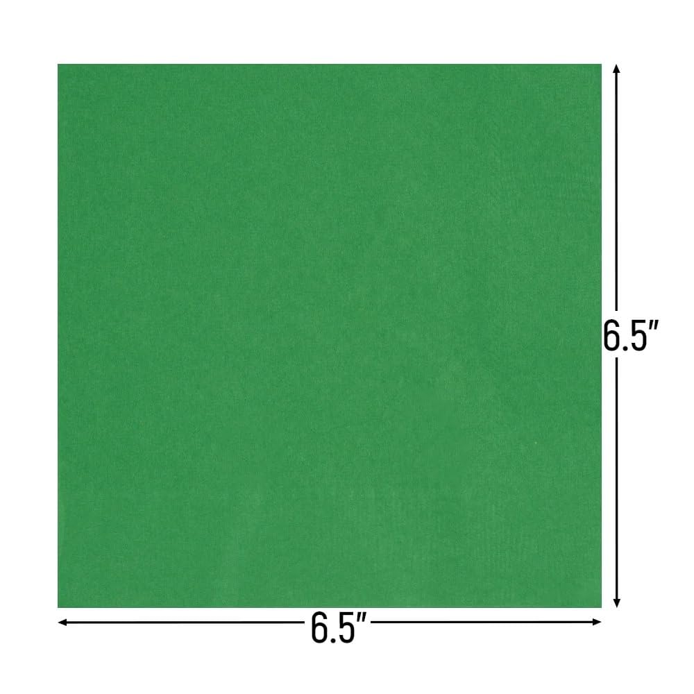 Solid Emerald Green Paper Luncheon Napkins, 20 Pieces - Perfect for Birthdays, Weddings, Parties & Special Events
