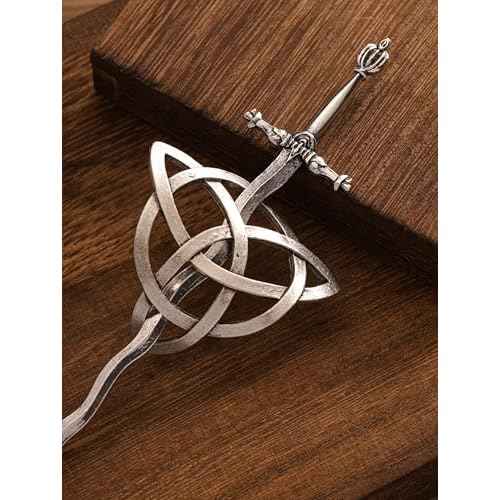 HAQUIL Viking Sword Celtic Knot Hairpin, Retro Minimalist Hair Accessories for Women, Viking Jewelry for Women