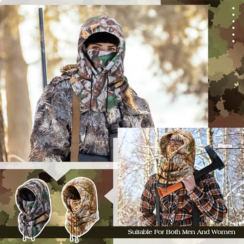 Suhine 8 Pcs Balaclava Warm Fleece Ski Mask Winter Hat with Neck Cover Windproof Face Covers for Men Women Outdoor Cold Weather Neck Warmer, 8 Styles