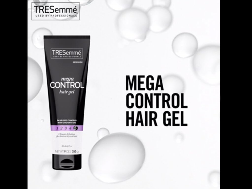 TRESemme Hair Gel, Mega Control 4-Pack, 24H Frizz Control + Keratin Repair, Instant Recovery Mask