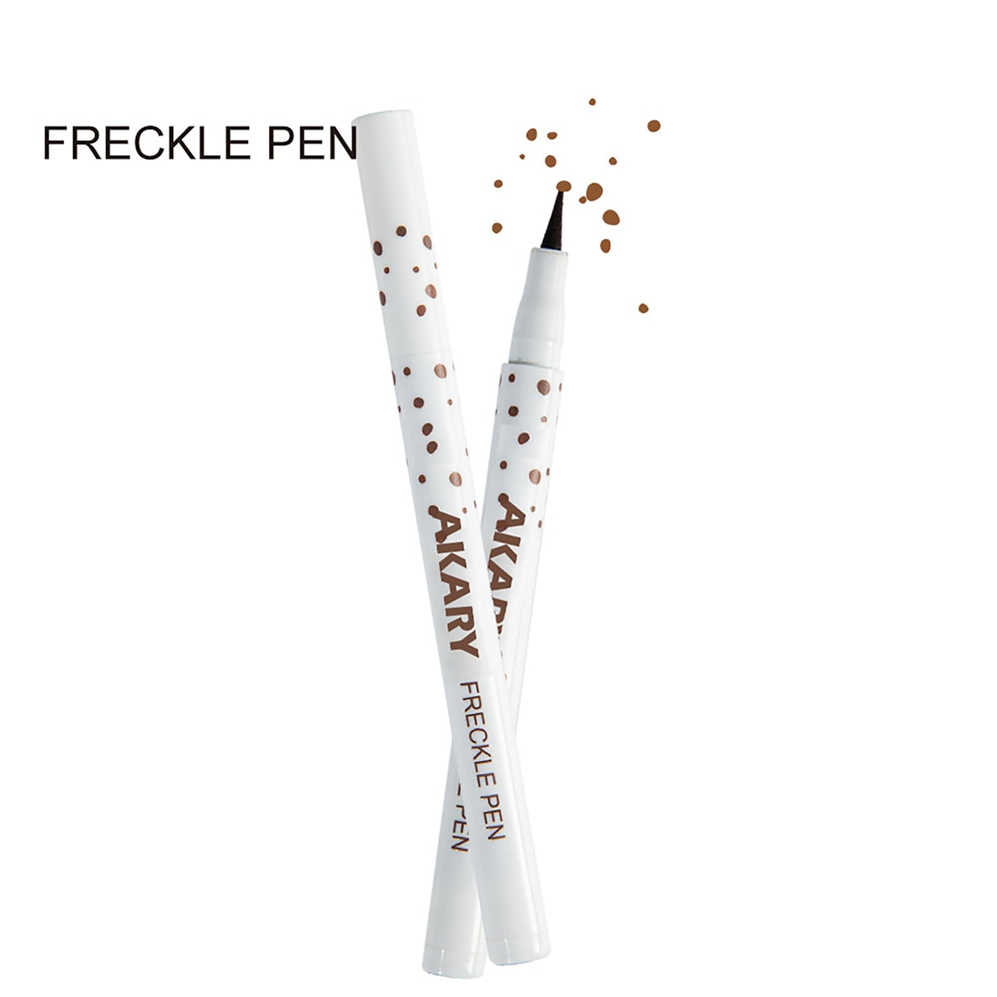 AKARY Freckle Pen Professional Lifelike Face Concealer Point Out Natural Waterproof Longlasting Soft Artificial Freckles Fine Makeup Freckle Pen Life Face Decoration (#02 Natural coffee)