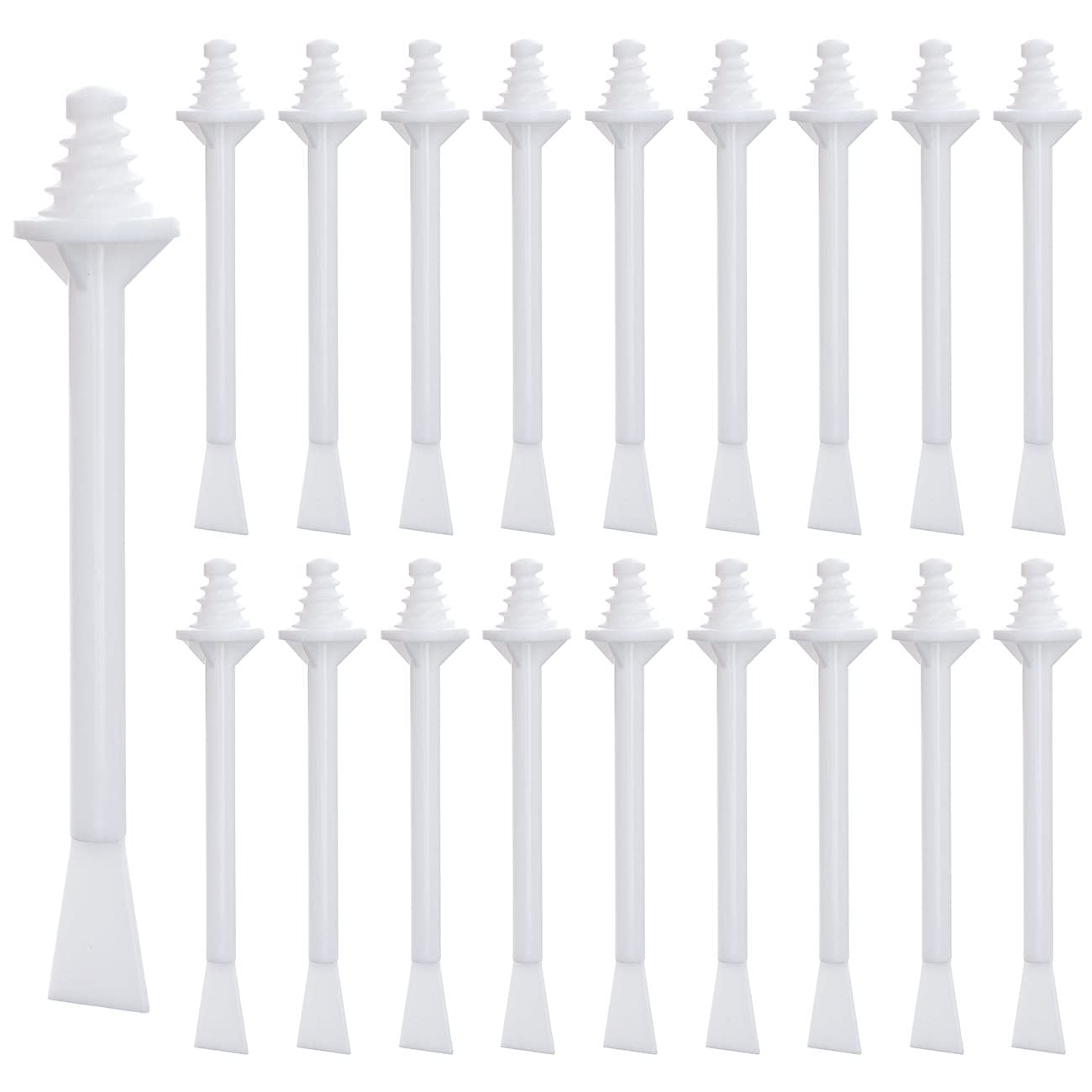 60 Pieces Plastic Wax Applicator Wands with Disposable Spatulas for Nose Hair Removal and Nostril Cleaning