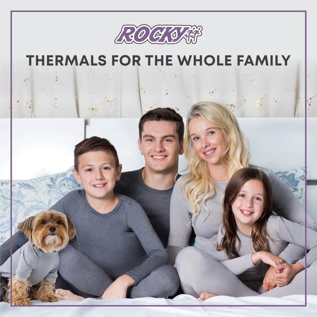 Rocky thermal underwear women long johns womens thermals top bottom set fleece lined under wear clothes base layer thermals women cold weather winter ski (Zig Zag Design - Medium)