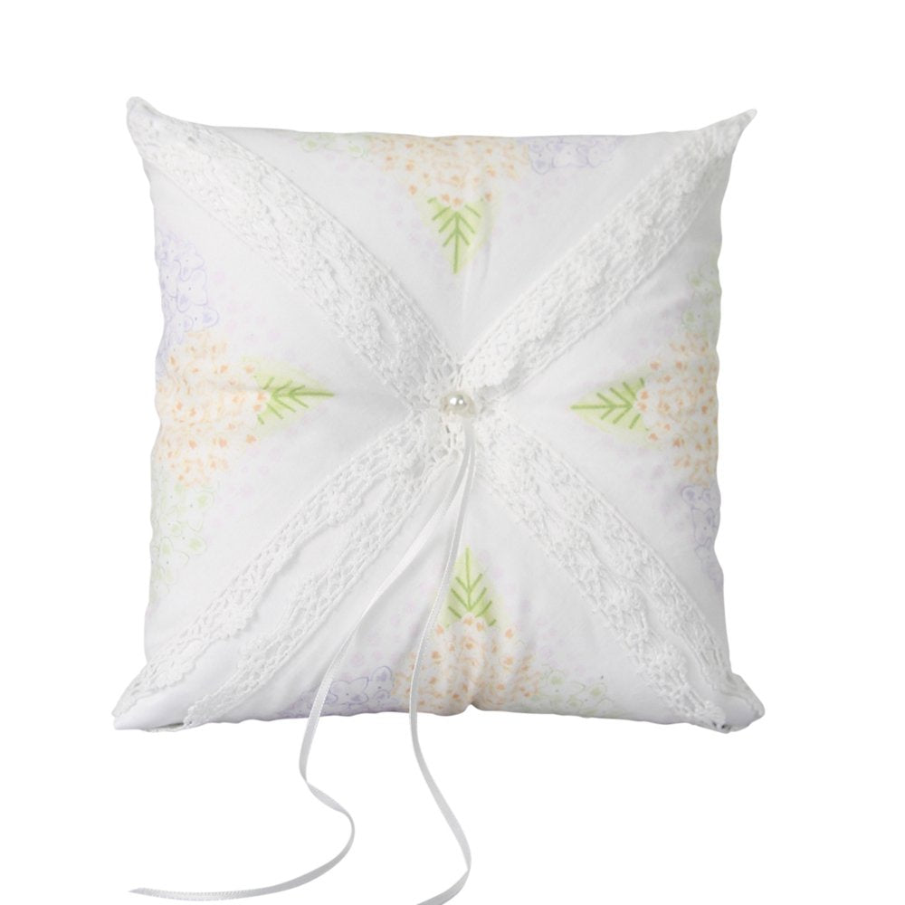 Ivy Lane Design Vintage Inspired Wedding Ring Pillow, Multi-Floral