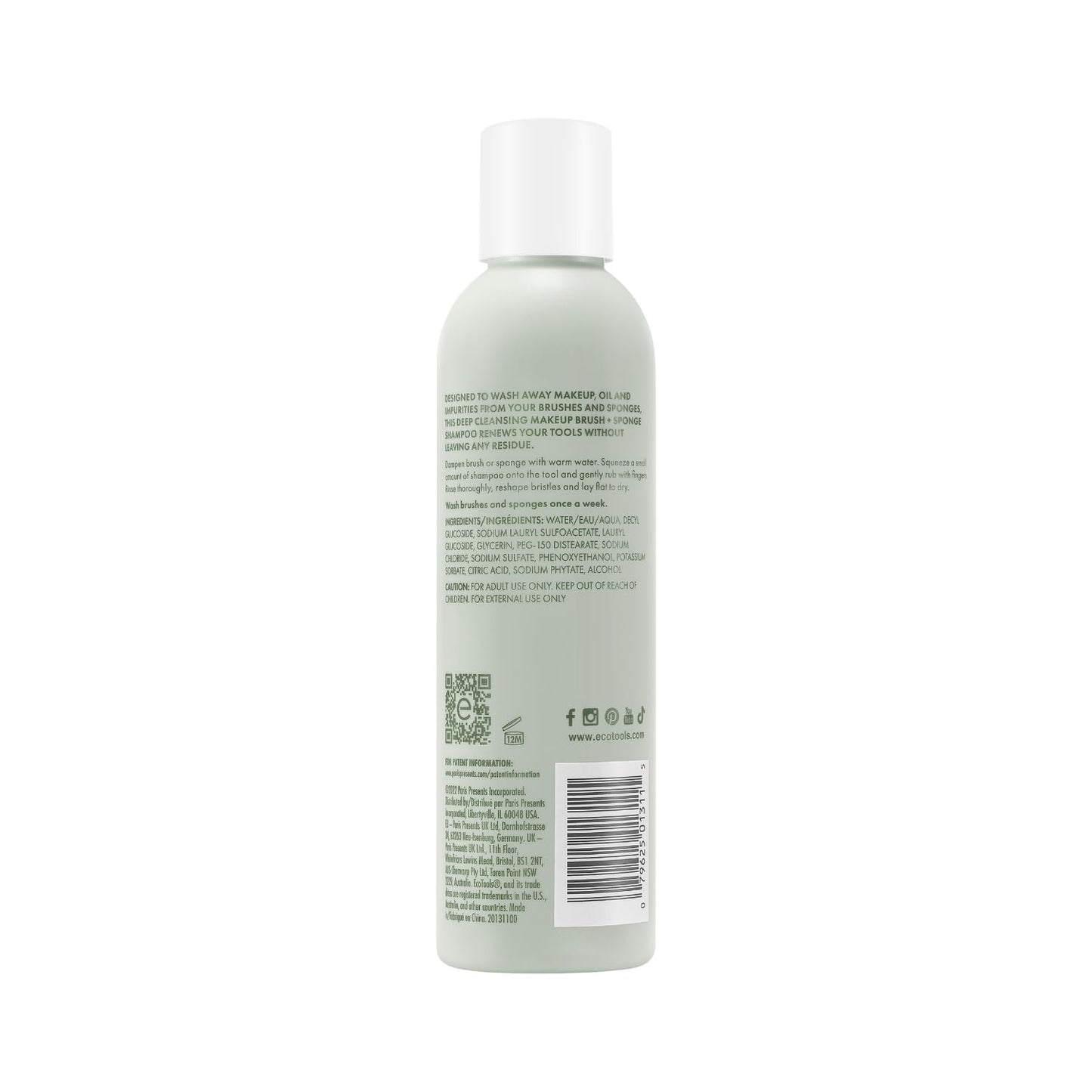 EcoTools Daily Makeup Brush Cleanser Spray, Quick Drying, Fragrance Free & Dermatologist Tested, Travel Size, TSA Approved, Cruelty-Free & Vegan 3 fl oz./89 ml. Bottle