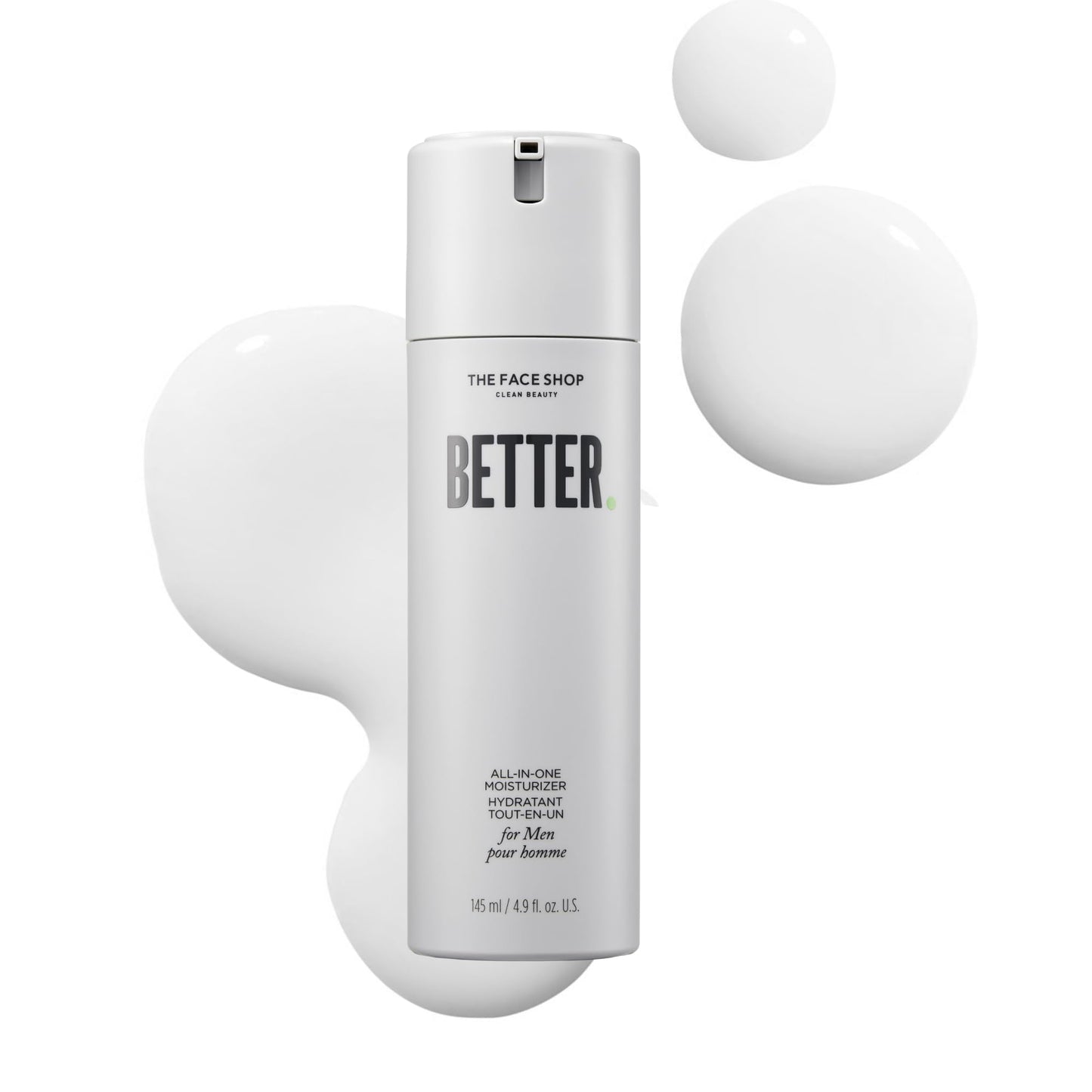 The Face Shop Better All-in-one Men Daily Face Moisturizer, Aftershave with Hyaluronic Acid & Niacinamide, Lightweight, Non-sticky Formula, Hydrates & Soothes Post-Shave Irritation, Korean Skin Care