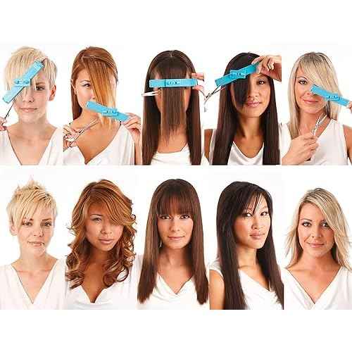 Original CreaClip Bangs & Scissors Hair Cutting Tool - As seen on Shark Tank - Fringe Bangs Trimming Hair Cutting Guide, Comb Hairstyle Tool, Layers Kids Hair Cut Hair Cutting Kit