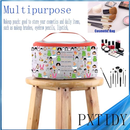 PXTIDY Comedy Cartoon TV Show Merchandise Gifts Belcher cosmetic Bag Couple Gifts Burgers Style Gift For Bob's Fans