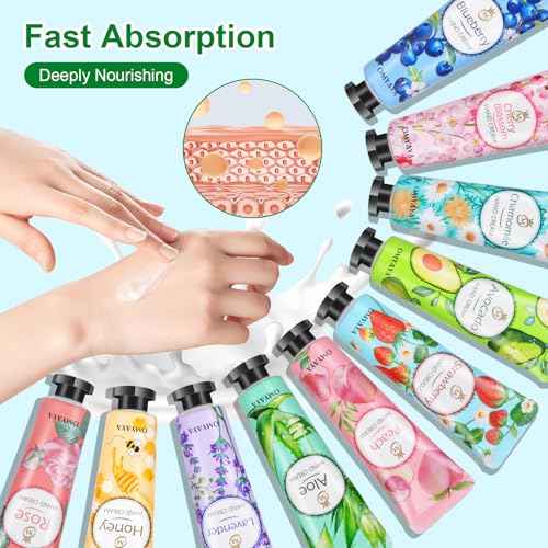 80 Pack Hand Cream Gift Set: Hand Lotion Travel Size, Teacher Appreciation Gifts, Hand Cream for Dry Cracked Hands, Mini Lotion Bulk, Small Gifts for Women Corworkers Nurse Birthday Party