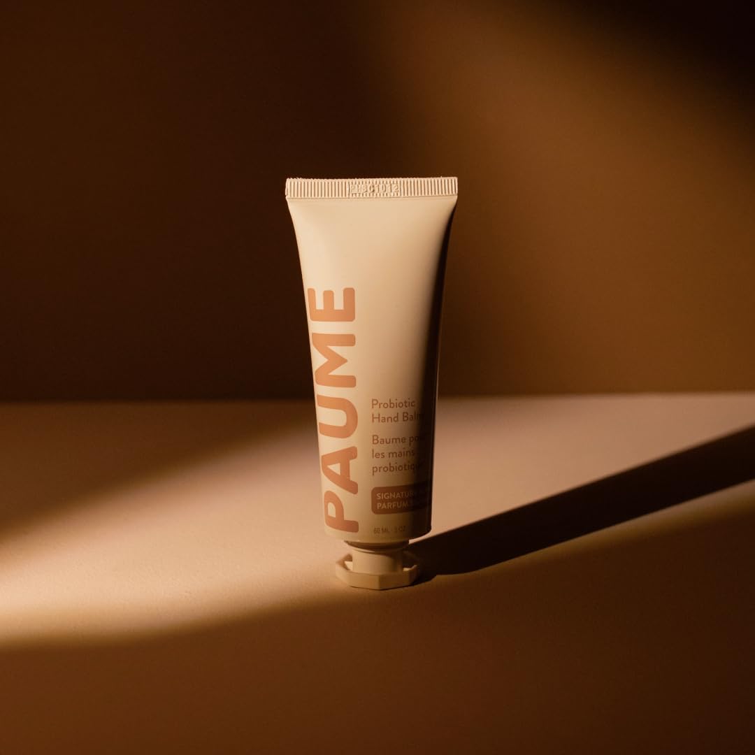 PAUME Probiotic Hand Balm, Non-Greasy, Fast Absorbing, Long Lasting Hydration, Hand Moisturizer for Dry, Chapped, Aging Skin, 2oz